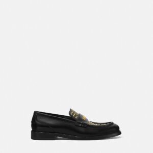 Studded Logo Loafers