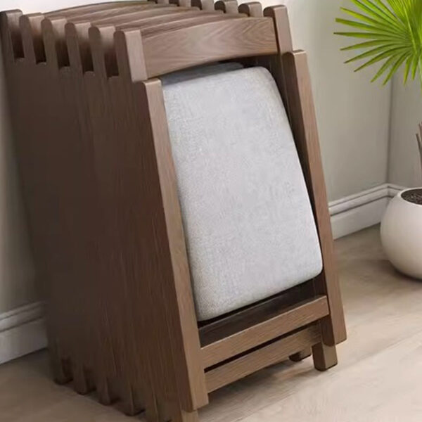 Solid Wood Foldable Backrest Dining Chair - Image 16