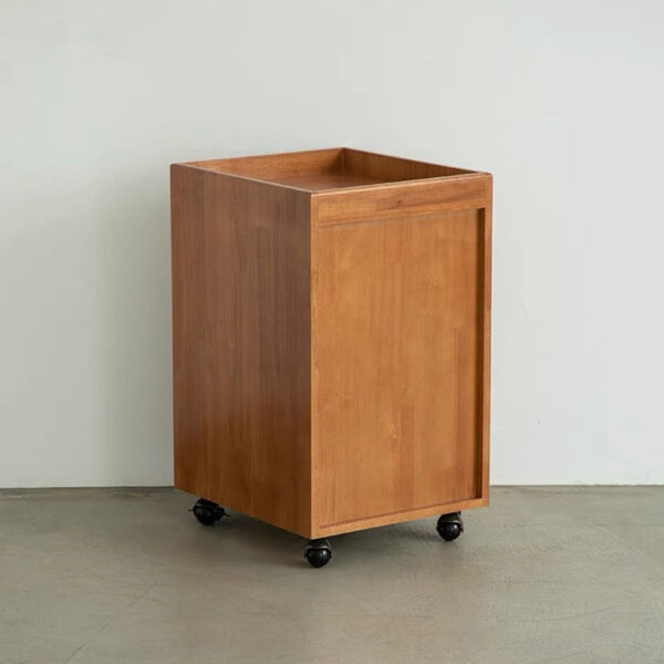 Mobile Solid Wood File Cabinet with 7 Drawers - Image 2