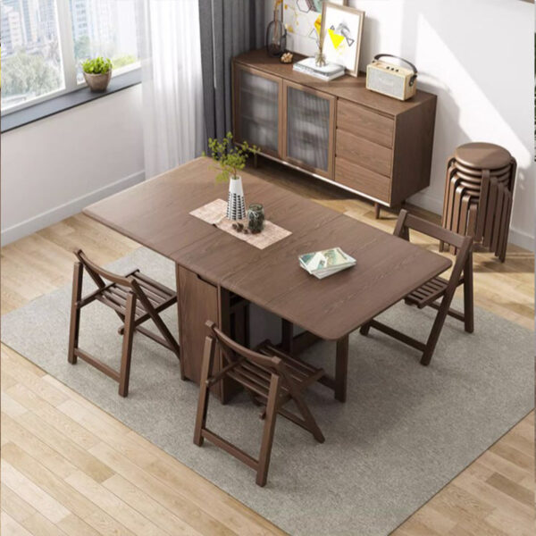 Solid Wood Foldable Backrest Dining Chair - Image 20