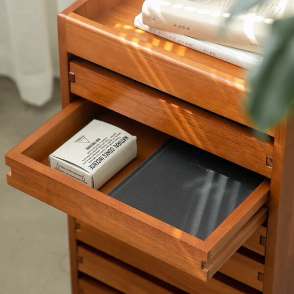 Mobile Solid Wood File Cabinet with 7 Drawers - Image 12