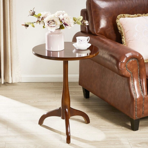 Romantic solid wood small round table - Image 8