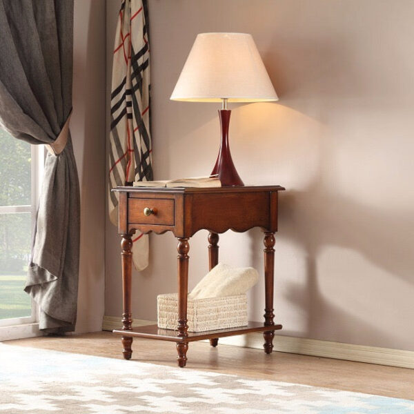 Classic solid wood side table sofa table locker - Image 5