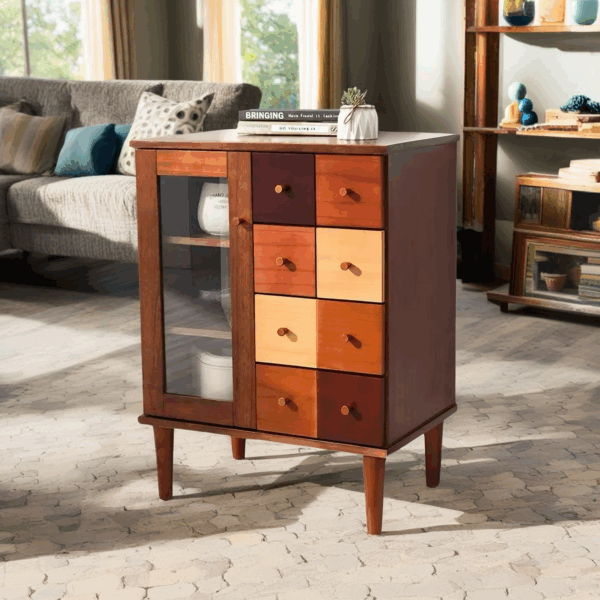 Colorful Solid Wood Storage Cabinet - Image 10