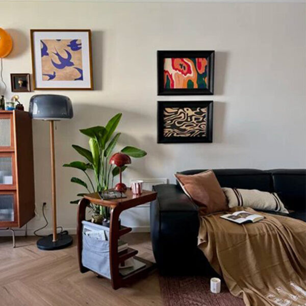 Adjustable Storage Wheeled End Table - Image 2