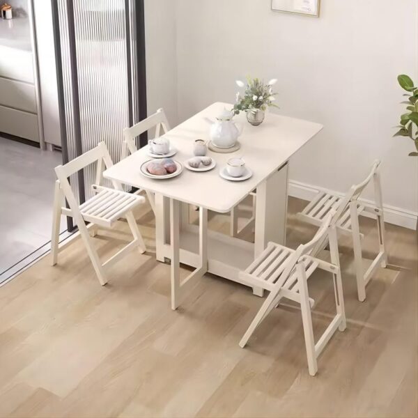 Folding Solid Wood Movable Table - Image 5