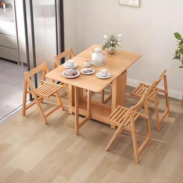 Folding Solid Wood Movable Table - Image 13