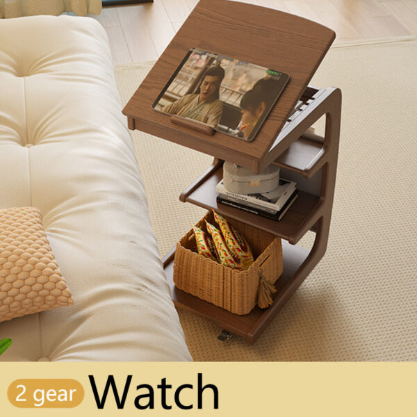 Adjustable Storage Wheeled End Table - Image 6