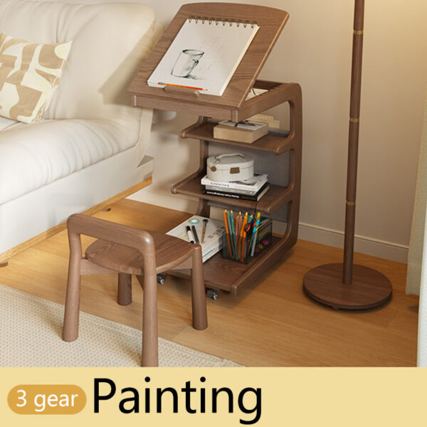 Adjustable Storage Wheeled End Table - Image 7