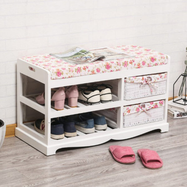 Pastoral Wooden Shoe Changing Stool - Image 8
