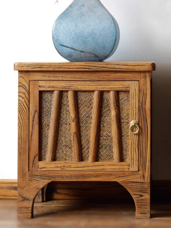 Elm solid wood bedside table - Image 3