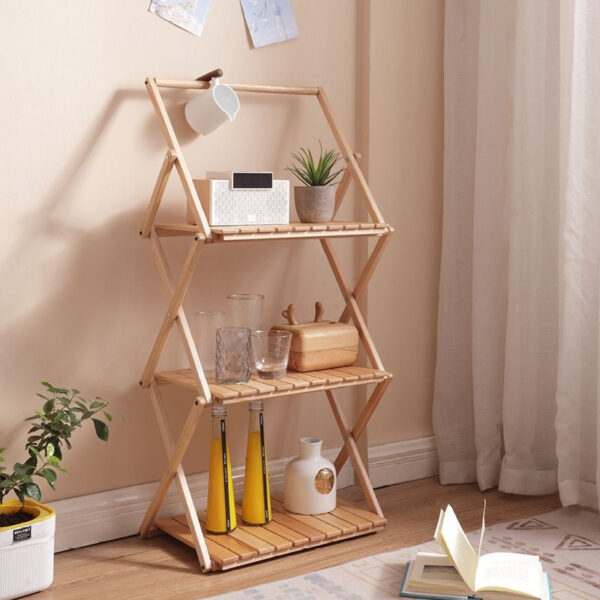 Outdoor camping picnic foldable multi-layer storage rack portable storage table - Image 8