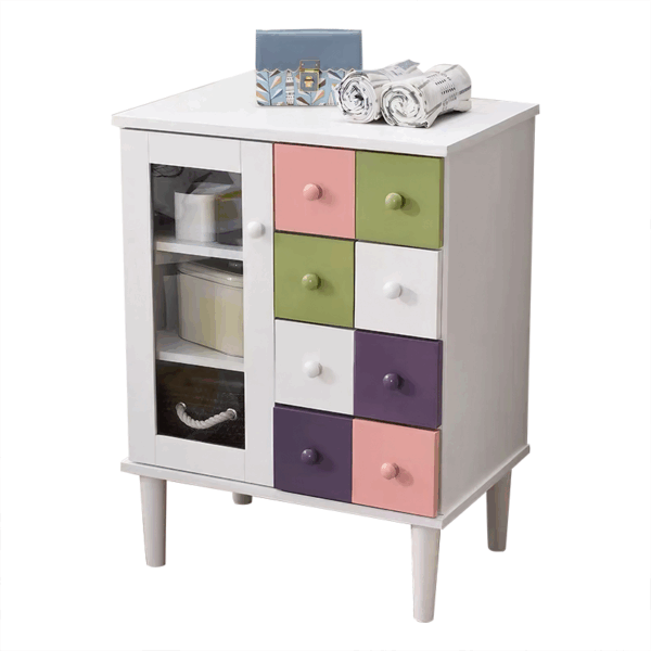 Colorful Solid Wood Storage Cabinet - Image 7