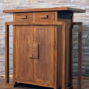 Elm Wood Shoe Cabinet