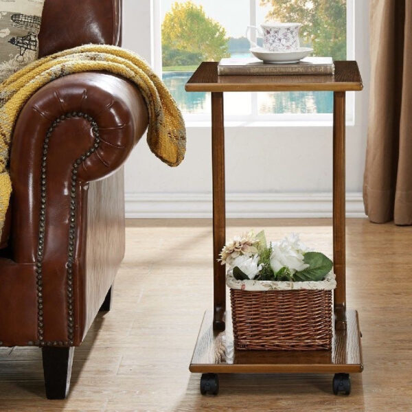Solid wood sofa side table Removable table - Image 2