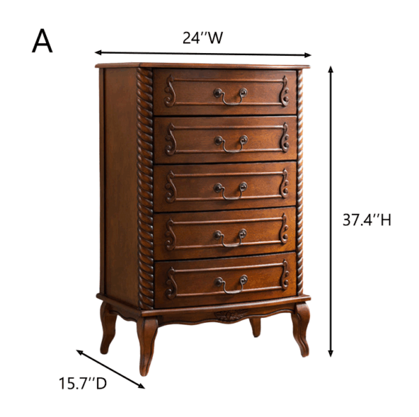 Solid Wood Drawer Storage Cabinet - Image 4