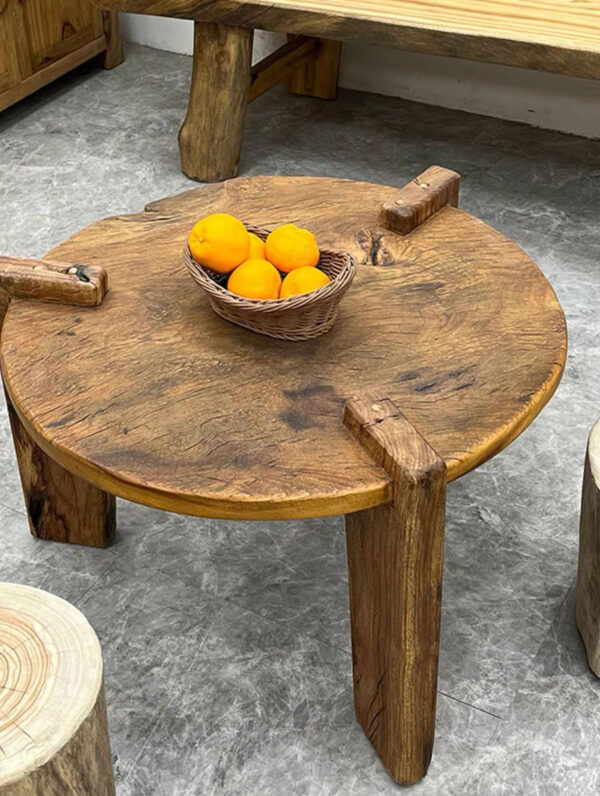 Solid Wood Round Coffee Table - Image 5