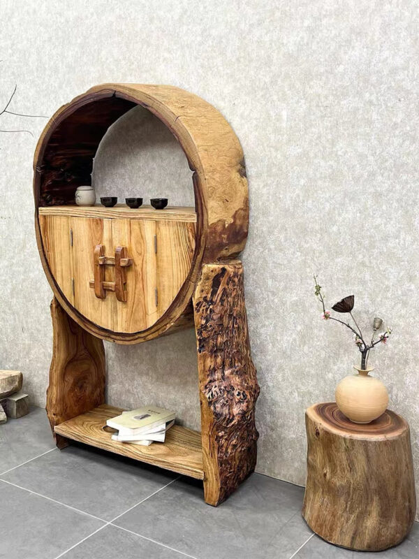 Designer Round Storage Cabinet - Image 6