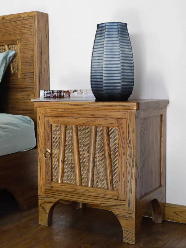 Elm solid wood bedside table - Image 8