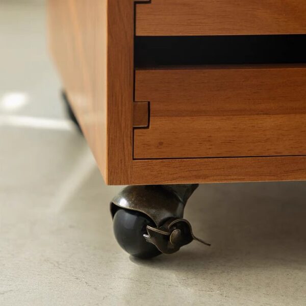 Mobile Solid Wood File Cabinet with 7 Drawers - Image 10