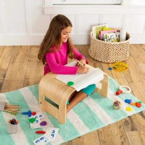 Birch Wood Kids Desk – Ergonomic Study Desk for Preschool, Portable Laptop Lap Desk