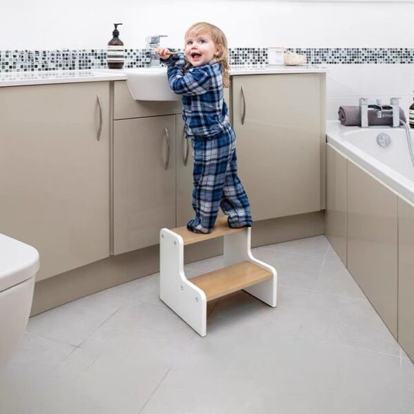 Versatile Wooden Step Stool for Kids - Image 2